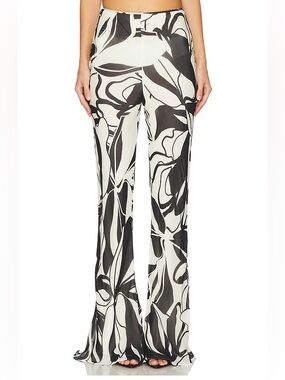Shonajoy Imane flare pant in cream and black